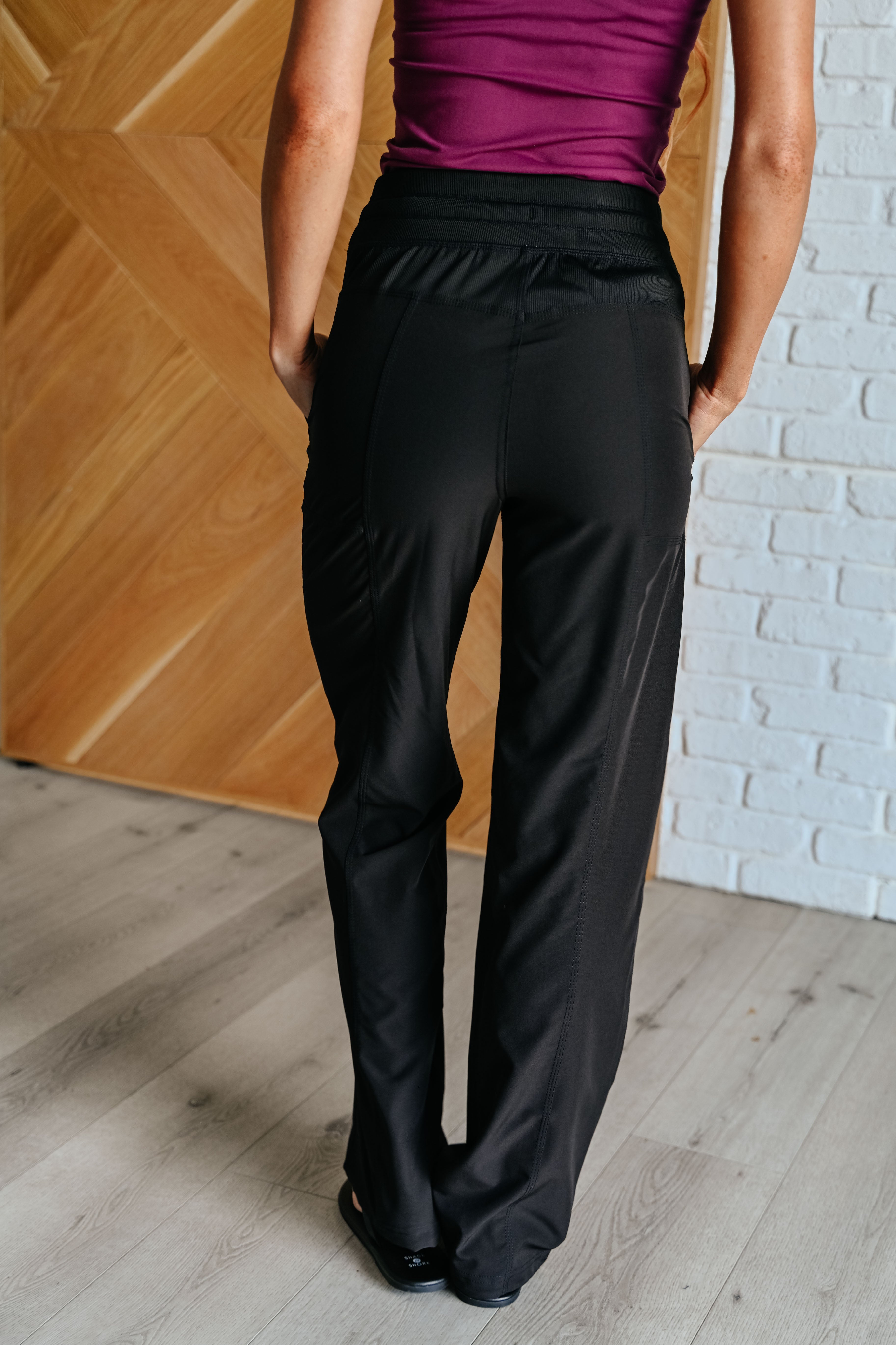 Rae Mode Runner's High Drawstring Joggers in Black Ave Shops