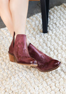 Naughty Monkey Kickin' Booties in Burgundy Shoes