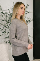 Timing Rush of Joy Textured Long Sleeve Top Womens