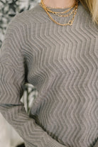 Timing Rush of Joy Textured Long Sleeve Top Womens