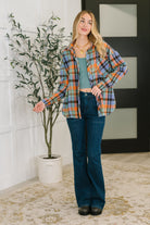 One Eleven North Rustic Rhythm Plaid Button Down Womens
