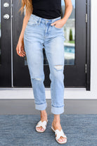 Judy Blue Sam Mid Rise Star Pocket Boyfriend Jeans Ave Shops