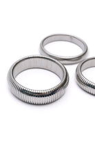 Sassy but Classy Ribbed Bangles in Silver Set of 3 Accessories