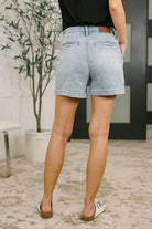 Judy Blue Scarlett High Waist Trouser Short Womens