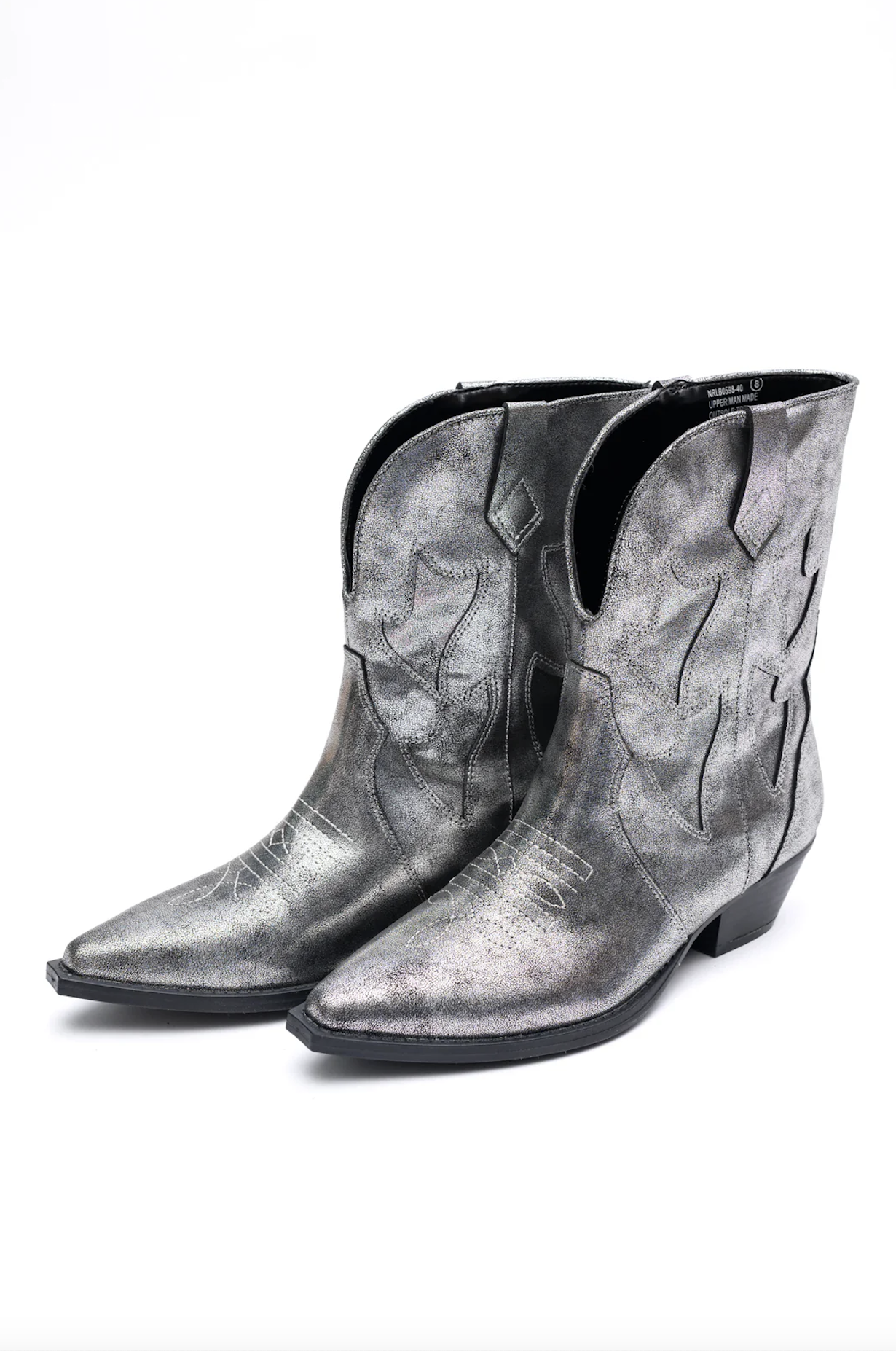 Not Rated Jersey Metallic Boot in Silver Shoes