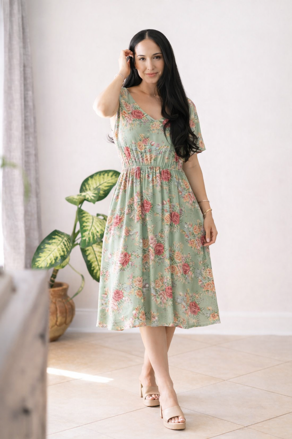Haptics Secret Path Floral Dress