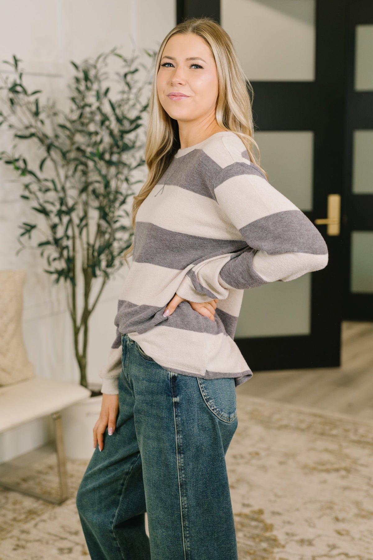Zenana Selfishly Me Relaxed Pull Over in Pyrite Womens