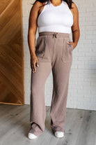 Rae Mode Set Process Mineral Wash Waffle Knit Pants in Brown Ave Shops