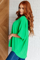 Spin USA Set the Expectation V-Neck Green Top Tops