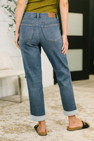 Shane Mid Rise Billie Boyfriend Jean in Dark Cozy Indigo Womens