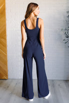 Rae Mode Shavasana Everyday Wide Leg Jumpsuit in Navy Ave Shops