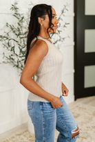 One Eleven North She's Exceptional Ribbed Crew Neck Tank Top Tops