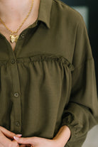 Andree by Unit She's Got A Way Button Down Blouse Womens