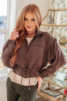Rae Mode She's Got Game Cropped Jacket in Brown Layers