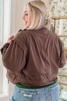 Rae Mode She's Got Game Cropped Jacket in Brown Layers