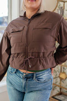 Rae Mode She's Got Game Cropped Jacket in Brown Layers