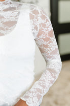 Haptics Sheer Intentions Lace Layering Top in Ivory Womens