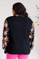 Haptics She is the Party Floral Sequins Mesh Sleeve Top Shirts & Tops