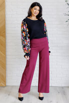 Haptics Floral Sequins Mesh Long Sleeve Sleeve Blouse Tops
