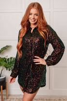 Jodifl Shimmering Splendor Sequin Shirt Dress Ave Shops