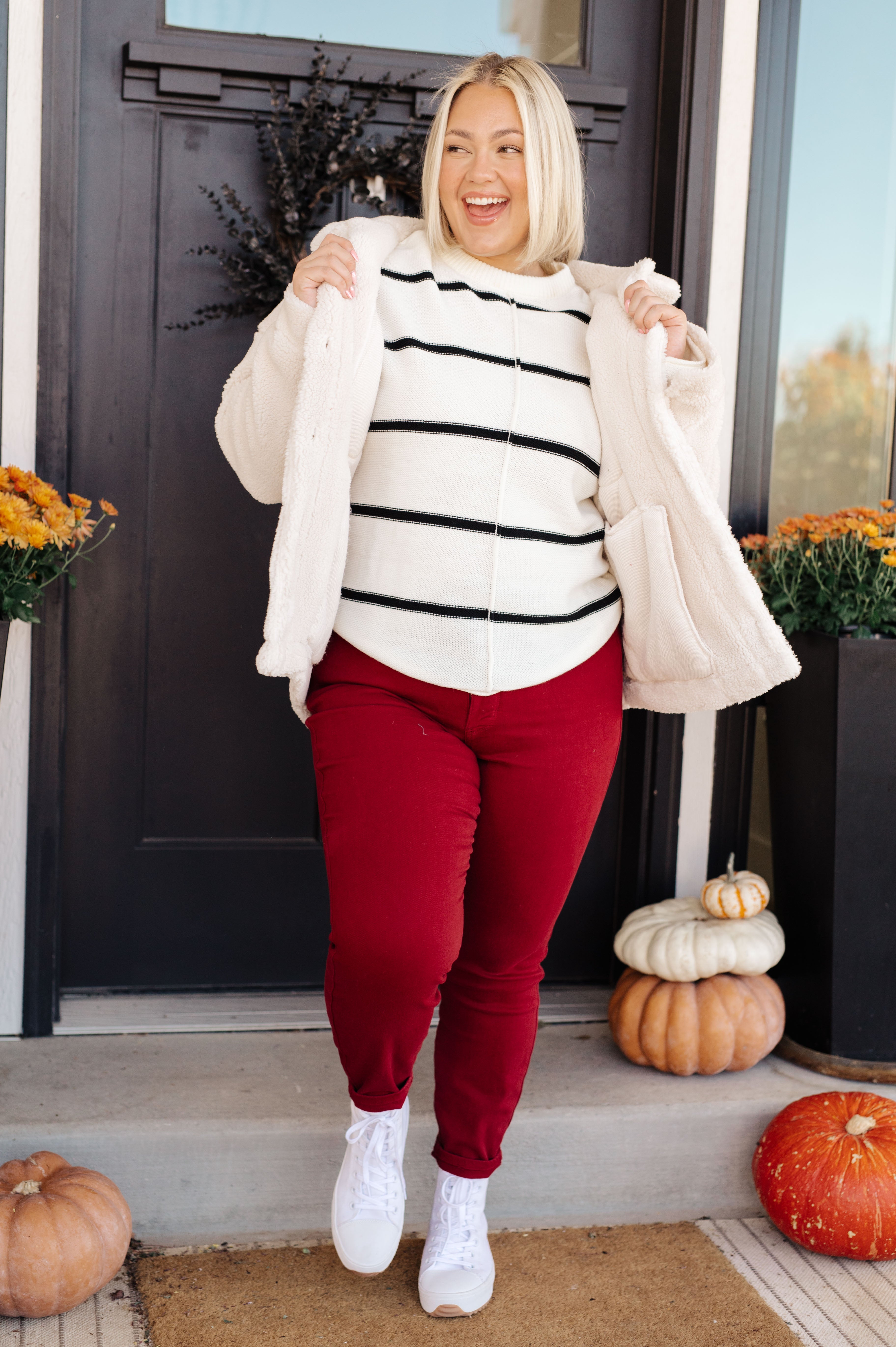 Jodifl Shrouded in Sherpa Coat in White Layers