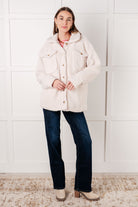 Jodifl Shrouded in Sherpa Coat in White Layers