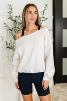 Rae Mode Side Hustle Off Shoulder Long Sleeve Top in Bone Womens