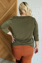 Dear Scarlett Signature Classic Round Neck Top in Olive Ave Shops