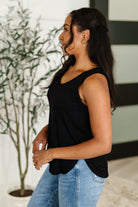 Hyfve Simpler Times Basic V-Neck Tank in Black Womens