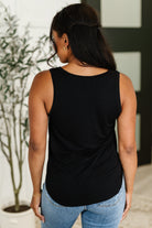 Hyfve Simpler Times Basic V-Neck Tank in Black Womens