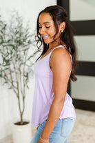 Hyfve Simpler Times Basic V-Neck Tank in Lavender Womens