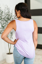 Hyfve Simpler Times Basic V-Neck Tank in Lavender Womens