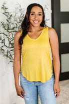 Hyfve Simpler Times Basic V-Neck Tank in Pineapple Womens