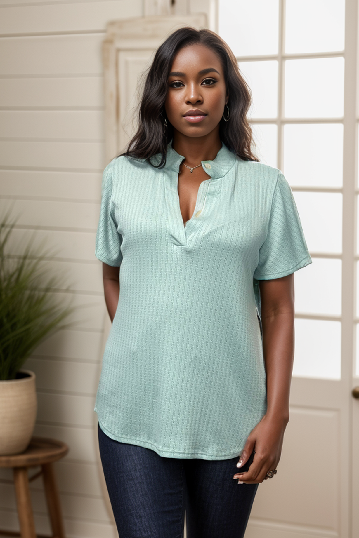 Heimish Simply Sage - Short Sleeve Gabby