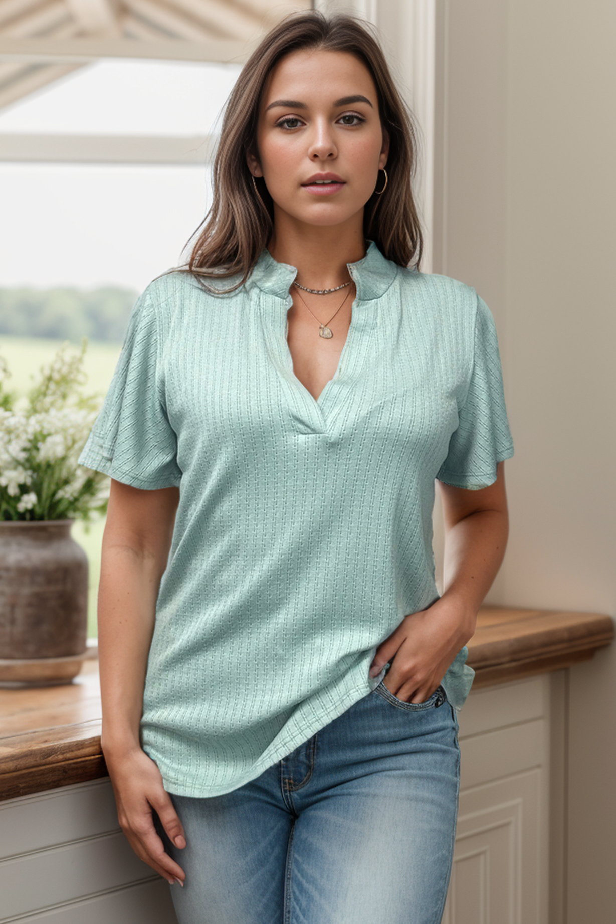 Heimish Simply Sage - Short Sleeve Gabby