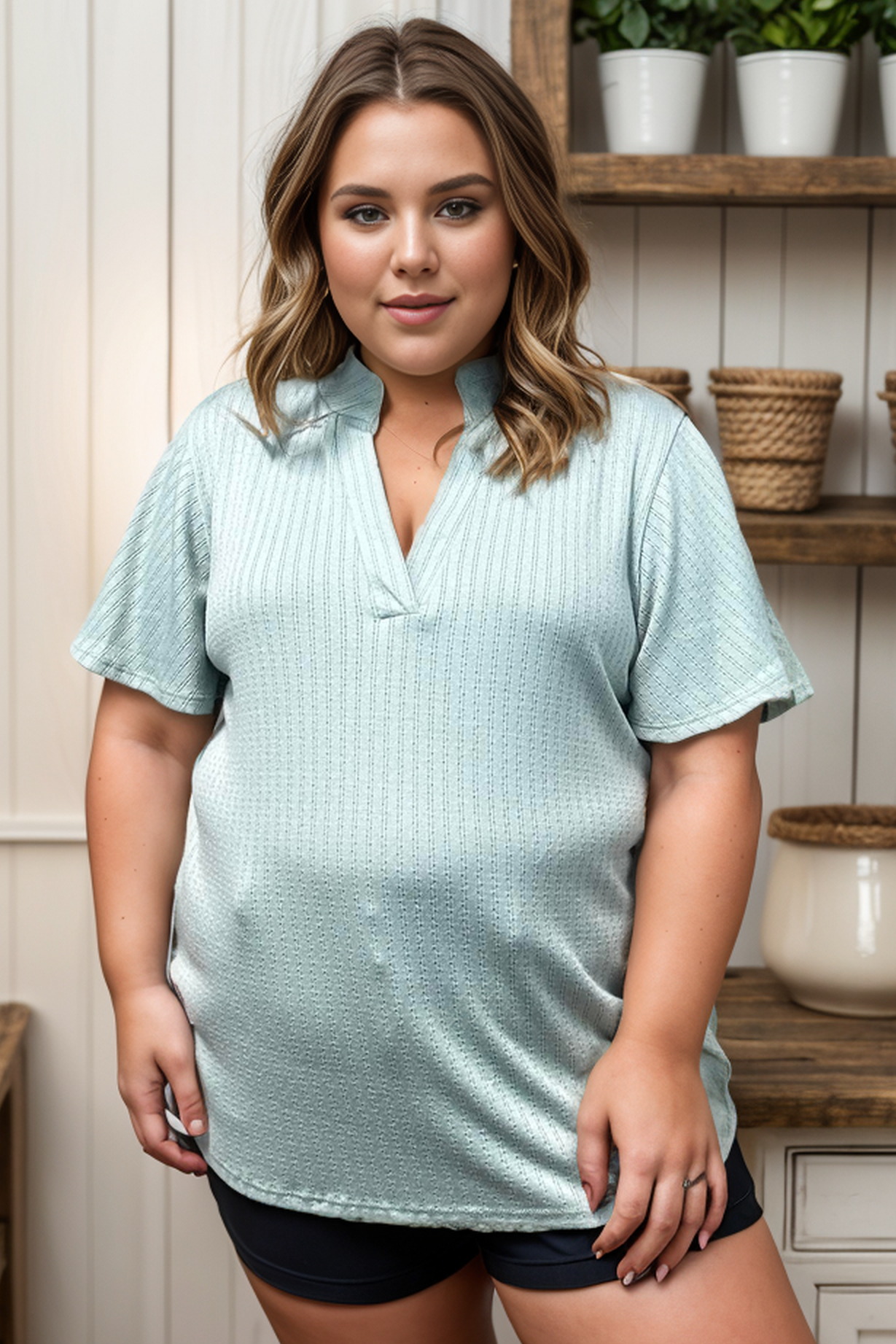 Heimish Simply Sage - Short Sleeve Gabby