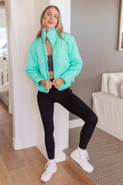 BiBi Slightly Distracted Puffer Turquoise Jacket Layers