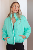 BiBi Slightly Distracted Puffer Turquoise Jacket Layers