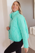 BiBi Slightly Distracted Puffer Turquoise Jacket Layers