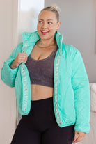 BiBi Slightly Distracted Puffer Turquoise Jacket Layers