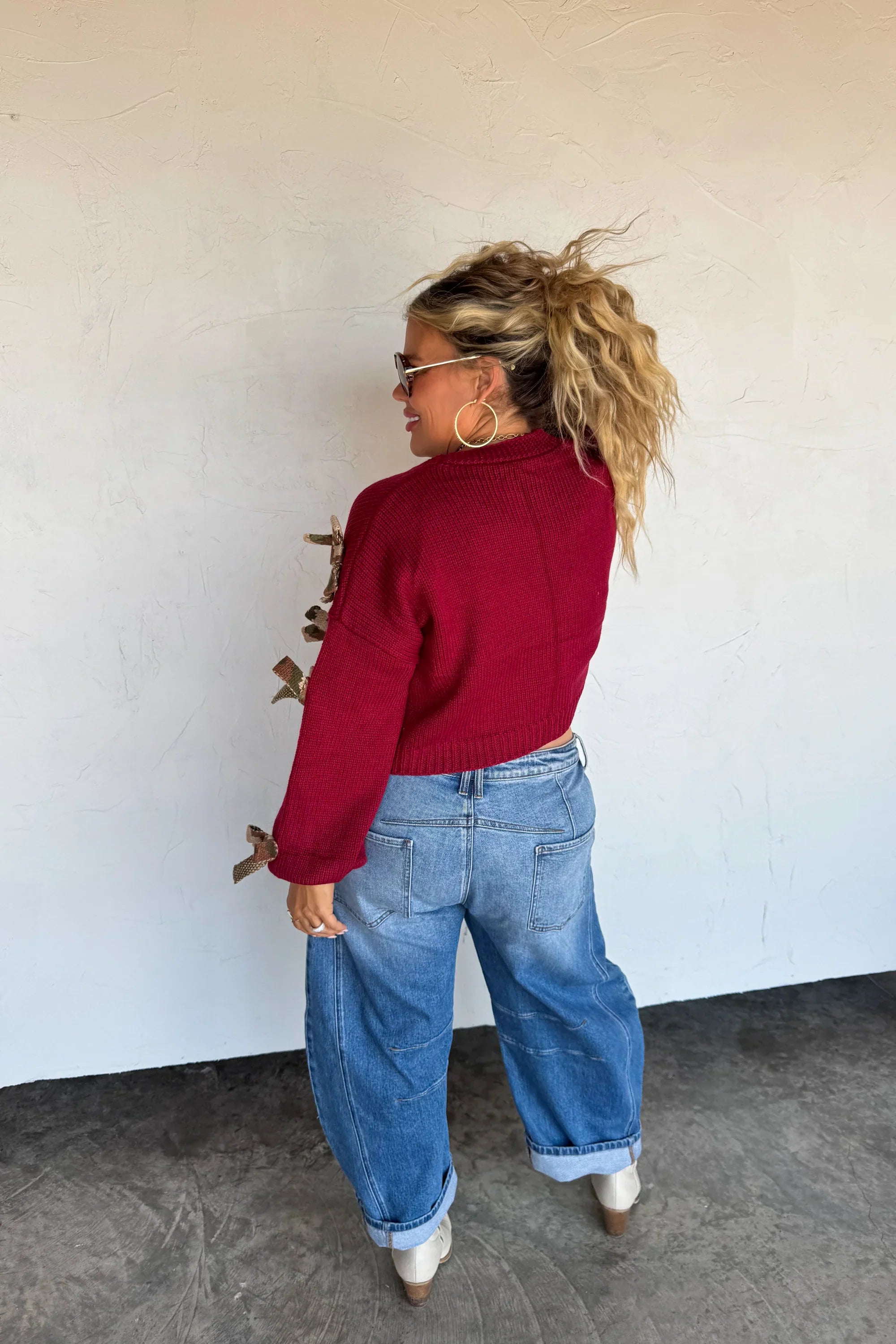 PREORDER: Blakeley Sloane Bow Knit Cardigan Womens