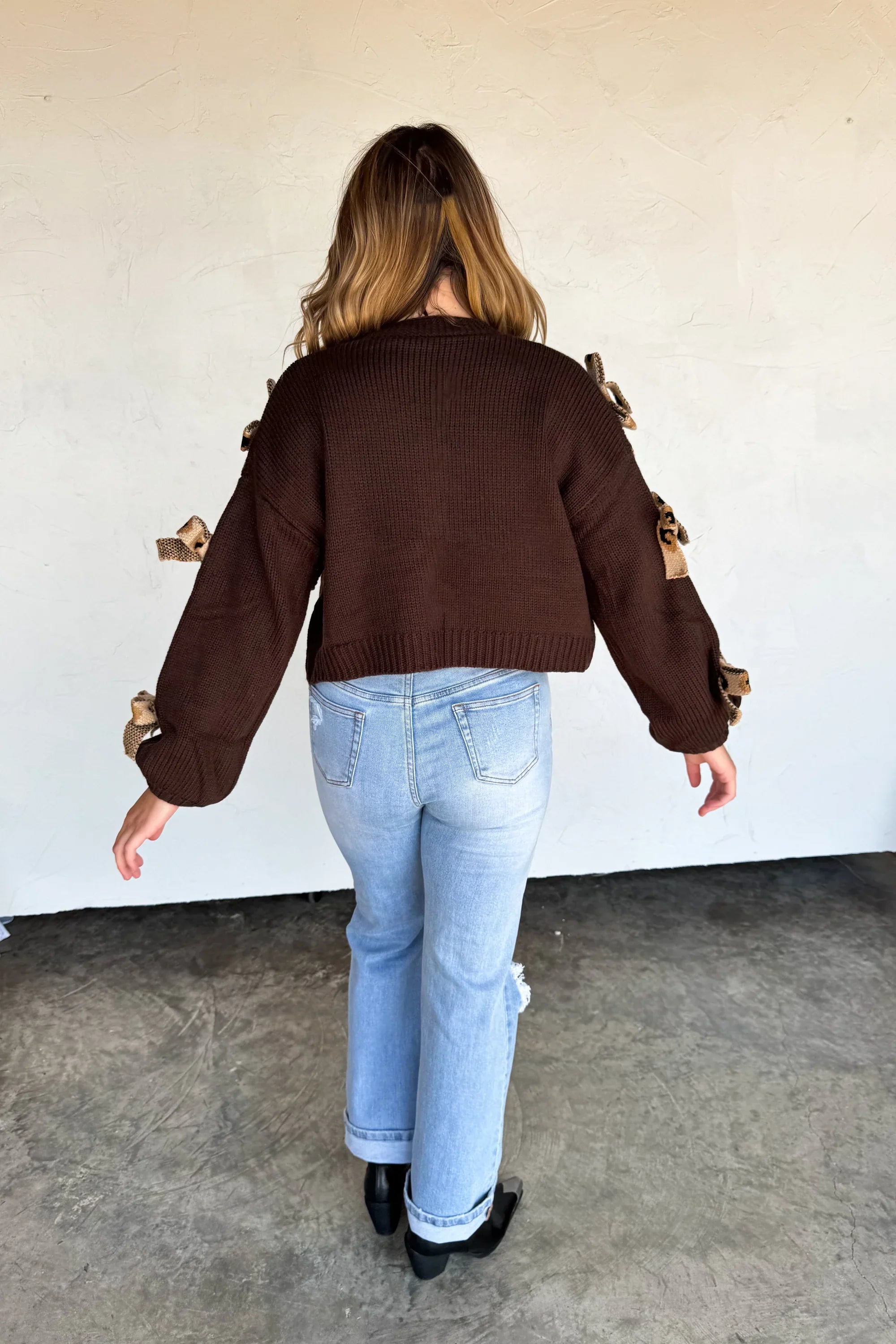 PREORDER: Blakeley Sloane Bow Knit Cardigan Womens
