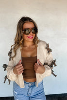 PREORDER: Blakeley Sloane Bow Knit Cardigan Womens