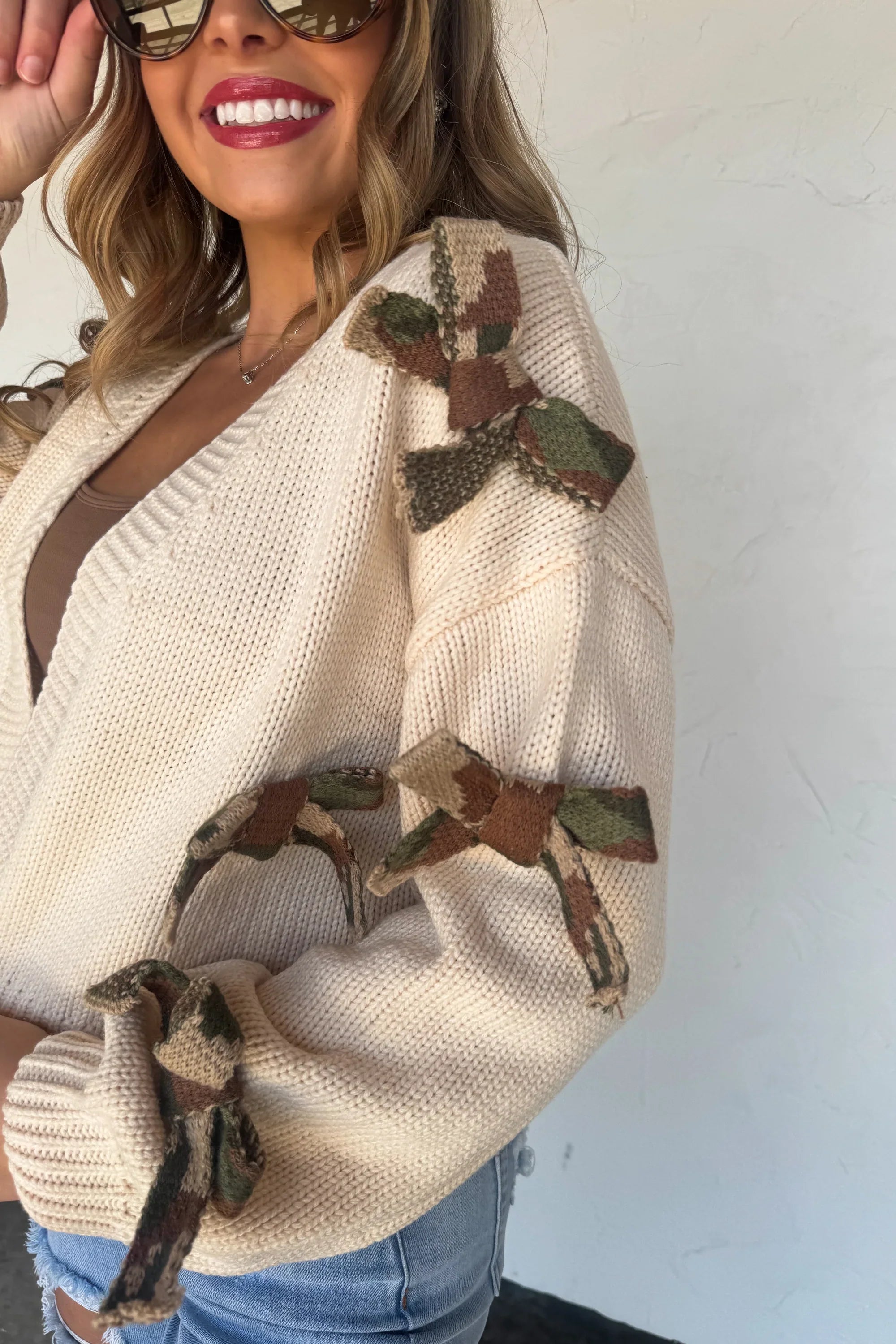 PREORDER: Blakeley Sloane Bow Knit Cardigan Womens