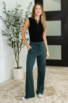 Mono B Slow Mornings High Waisted Sweats in Jungle Green Womens