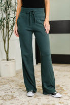 Mono B Slow Mornings High Waisted Sweats in Jungle Green Womens