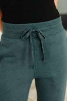 Mono B Slow Mornings High Waisted Sweats in Jungle Green Womens