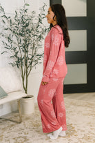 Haptics Snowflake Sniffles Pajama Set in Red Womens