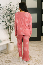 Haptics Snowflake Sniffles Pajama Set in Red Womens