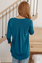 Sew in Love So Outstanding Bulgari Knit Blouse in Teal Tops